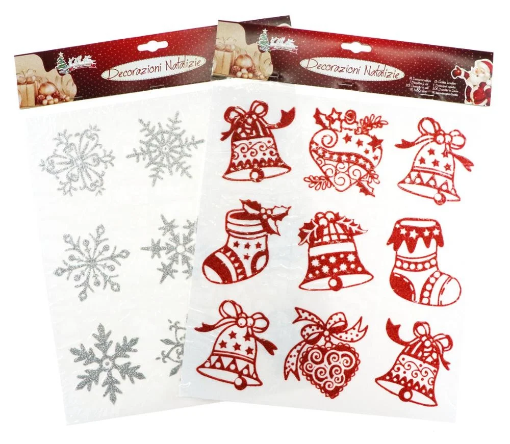 
High quality custom waterproof self-adhesive wall paper Christmas decoration PVC sticker 