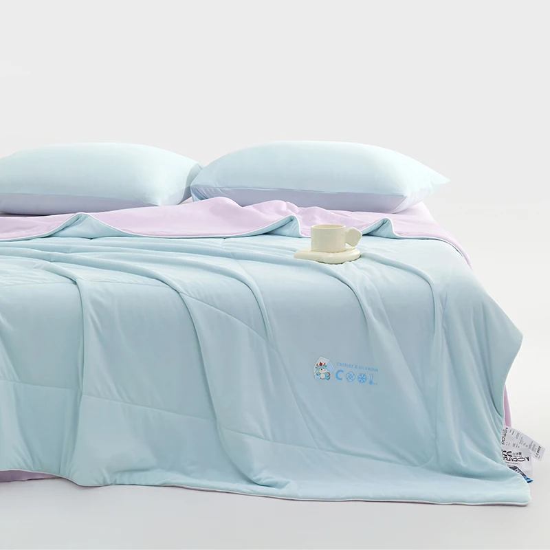 Sndon Class A Ice Cream Cool Feeling Silk Summer Quilt Summer Air Conditioning Quilt Solid Color Ice Silk Thin Quilt