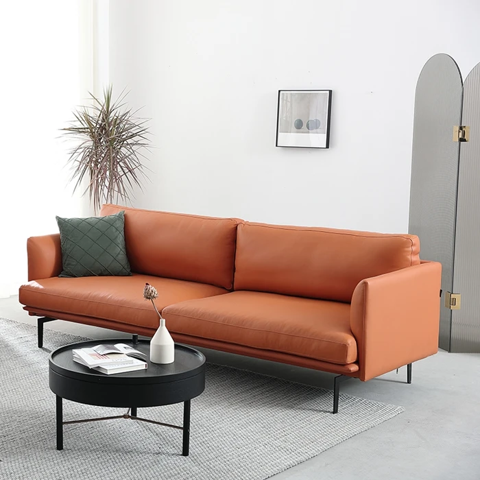 
Italian Classic Modern Genuine Leather Sofa With Latex Filling 1002 