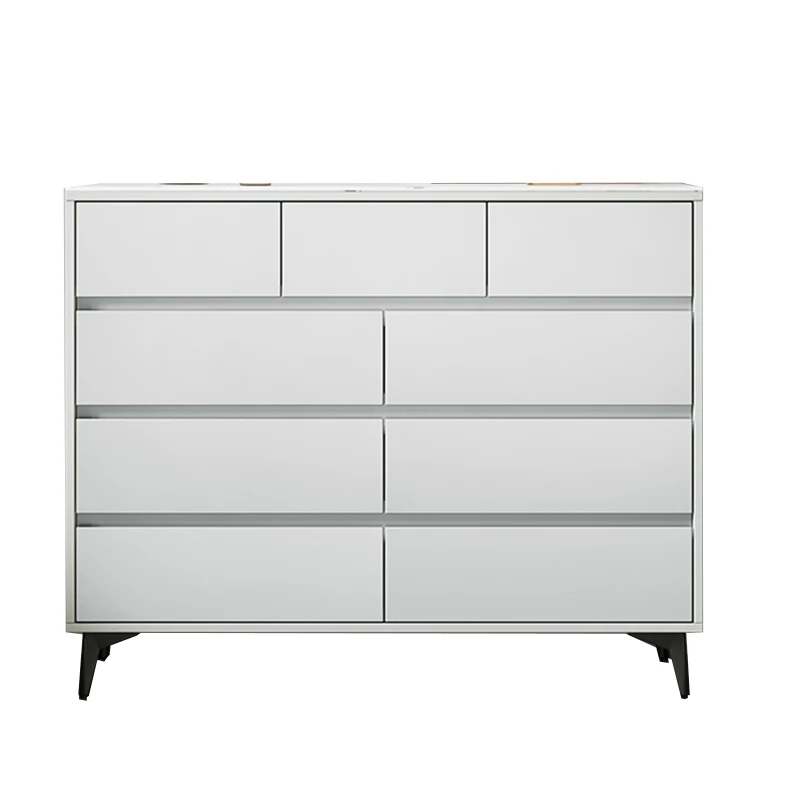 Modern luxury chest of drawers bedroom furniture storage drawer corner cabinet living room white dresser set