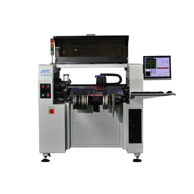 Full Automatic On/In Line Type SMD SMT Pick And Place Machine LED SMT Assembly Machine HW-T6SG-64F For SMT Production Line