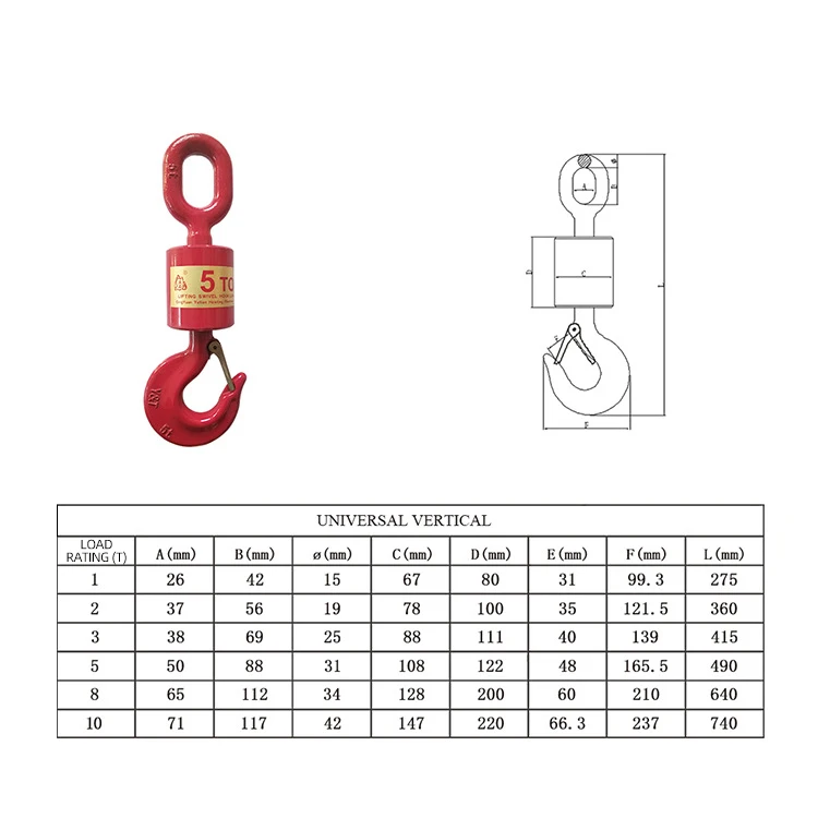 Heavy duty Hydraulic Support Oilfield Hook For lifting