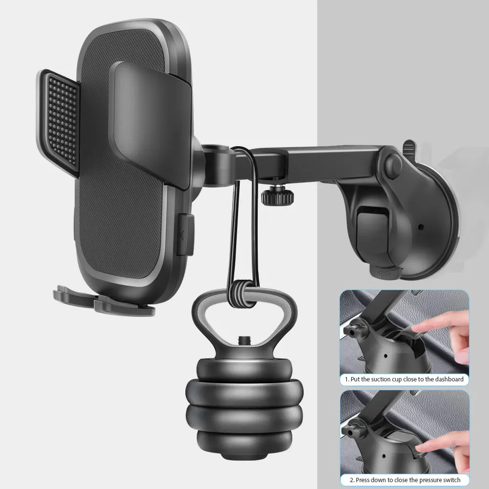 New 3 in 1 windshield soporte para celulares automovile cellphone mount handy halter center console silicone car phone holder