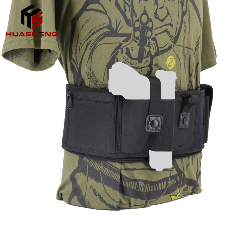 140cm Tactical Concealed Carry Belt Holster Elastic Belly Band Waist Tool Neoprene Holster for Left or Right Hand