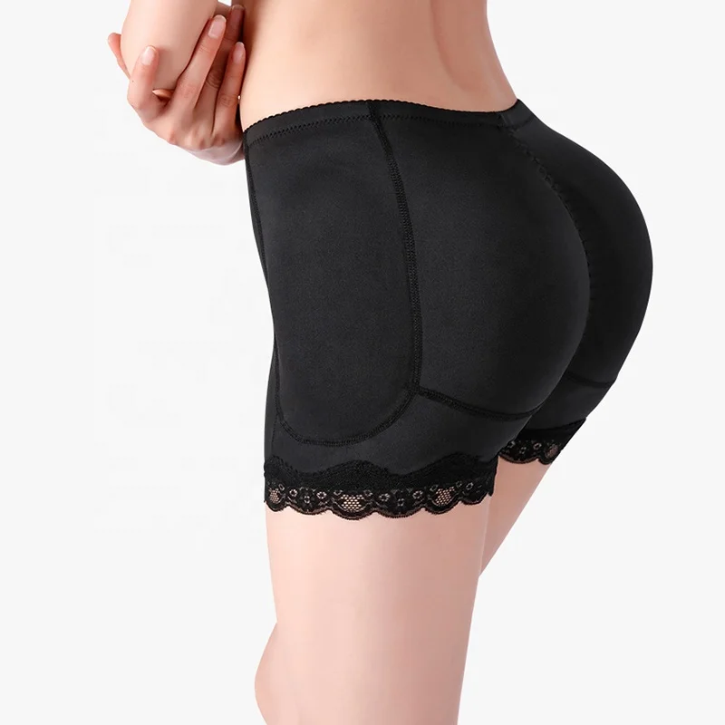Ladies tummy pants and buttock lifting pants with lace side belt buttock pad shapewear