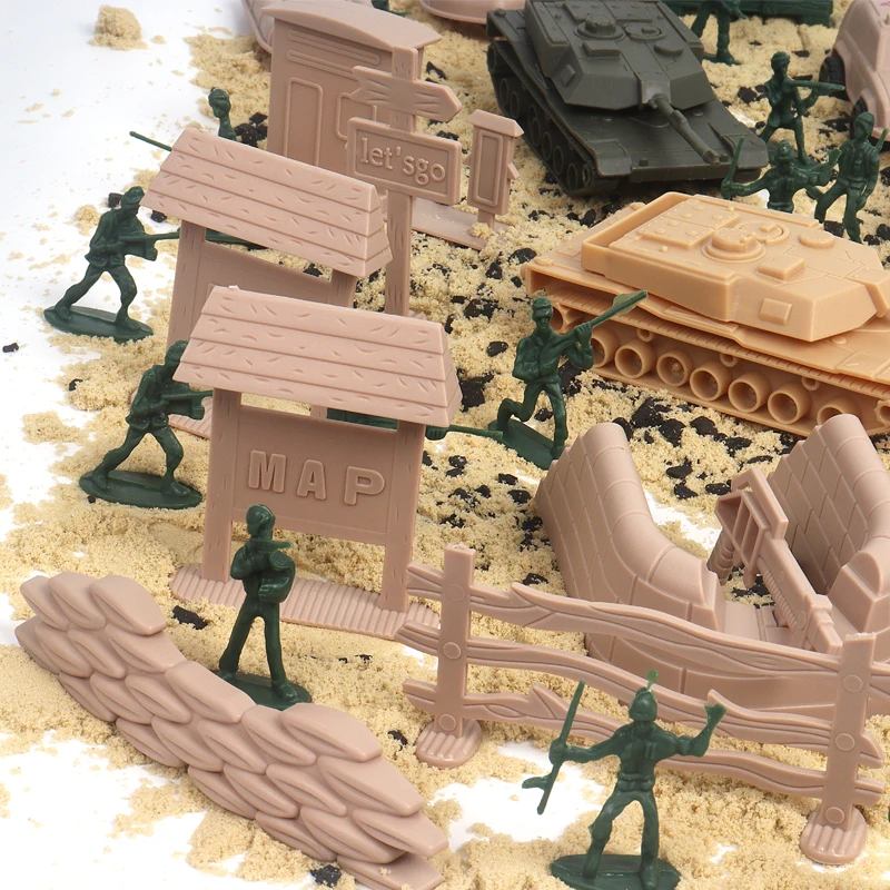 Набор миниатюрных игрушечных солдатиков из ПВХ в масштабе 1:72 106 шт.