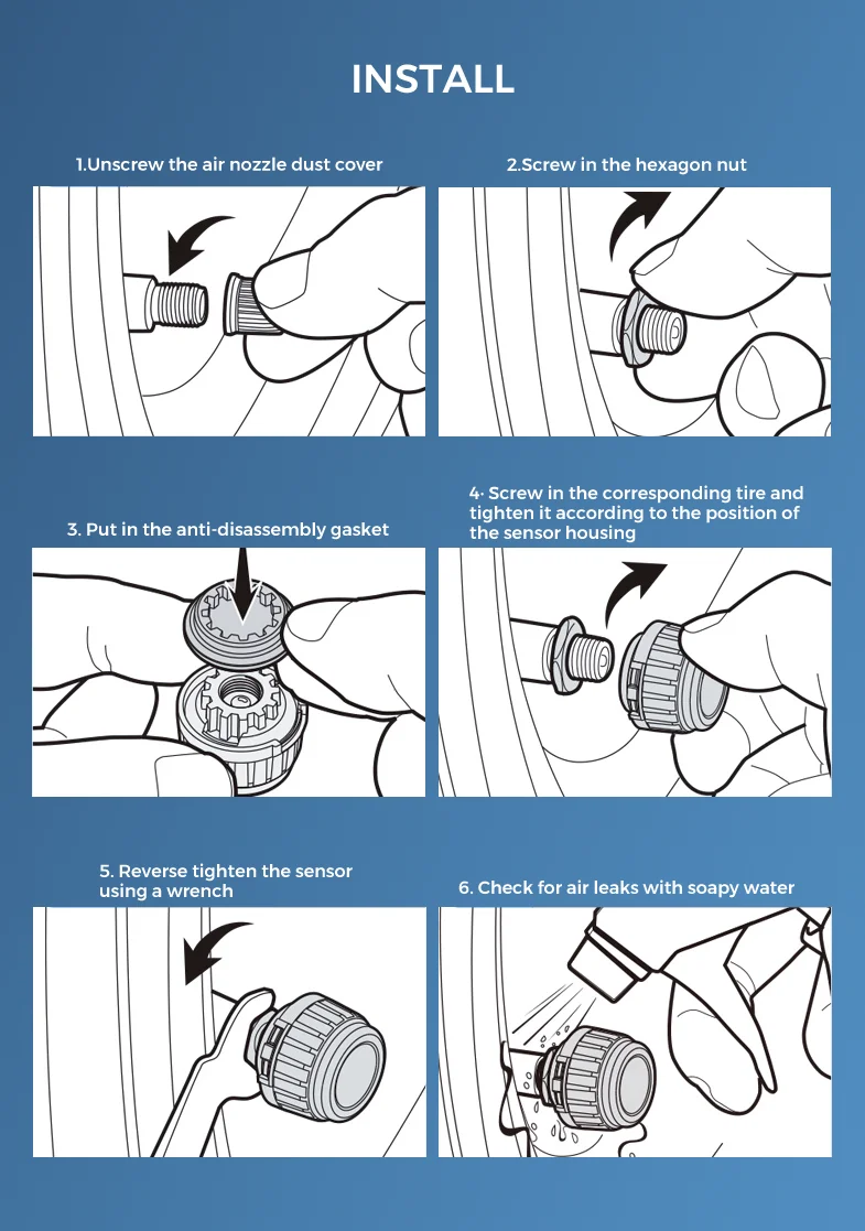 Smart Solar 4 Wheels Tires Motorcycle Heavy Truck Tire Pressure Universal Sensor Monitoring Tpms 12v Security Alarm System Tpms