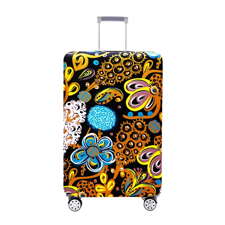 Custom Printing Travel Suitcase Cover Elastic Spandex Luggage Cover Sublimation Washable Luggage Protection Cover