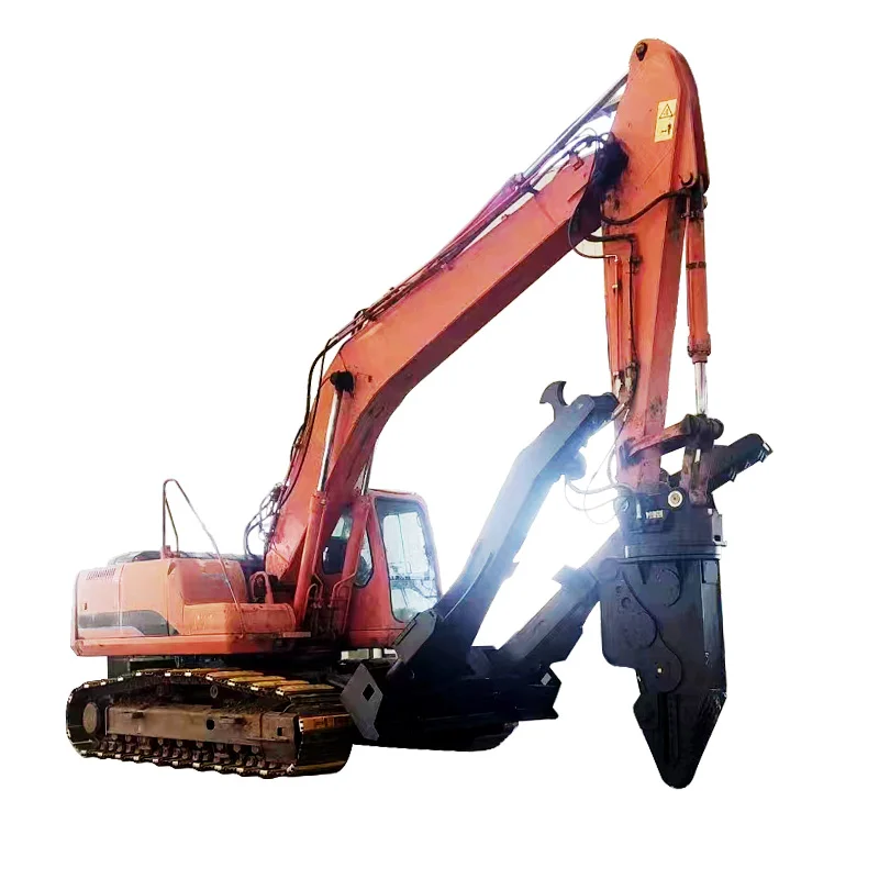Efficient Excavator-Mounted Dual-Cylinder Hydraulic Shear for Metal Scrap