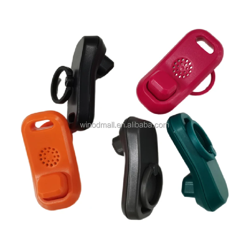 2021 Hot Sale Grey New Command Clicker with finger Ring & Wrist Strap High Quality Dog Training Clicker