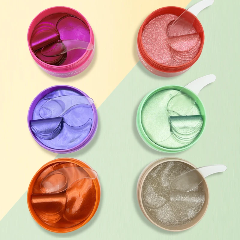 Custom Glitter Crystal Collagen Eye Mask Care Brightening Sheet Hydrogel Under Eye Patches Gel Hydrating Eye Pad For Dark Circle