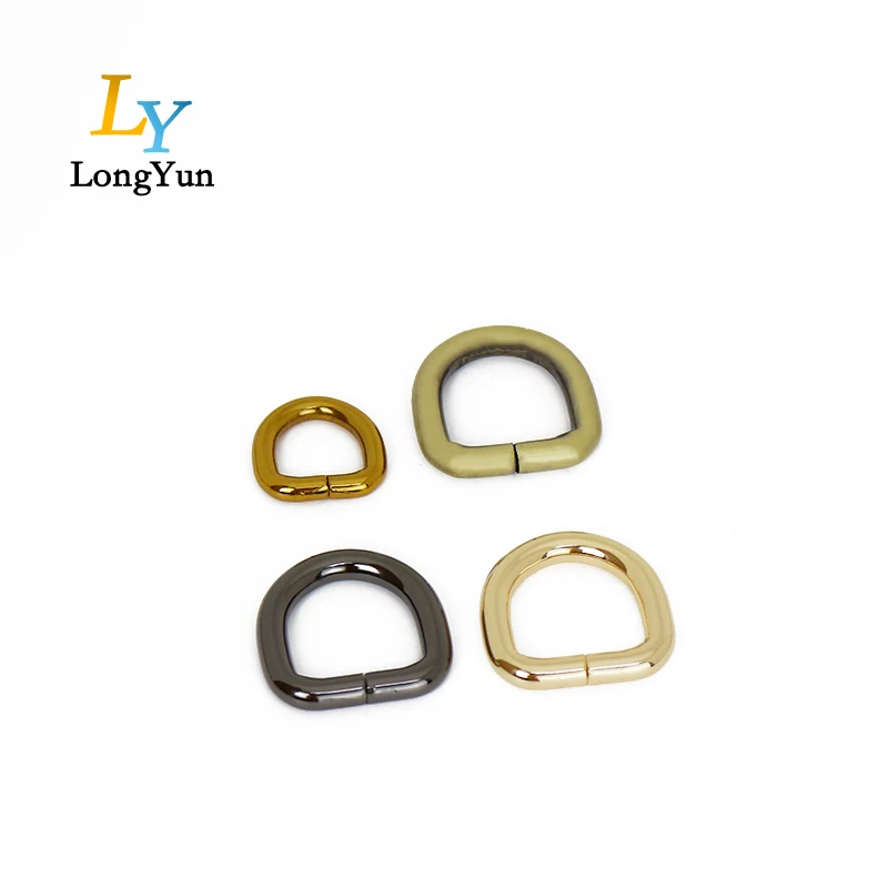 Guangzhou 4.8mm Metal d Rings Hardware Accessories Mini D-ring Buckle logo Stainless Steel Triangle D Ring Carabiner