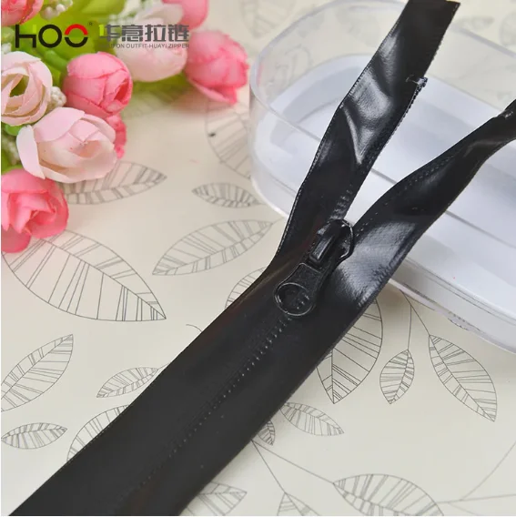 7# Nylon Open-End Zipper Waterproof with Auto Lock and Shiny Finish for Bags Shoes Garments Home Textiles