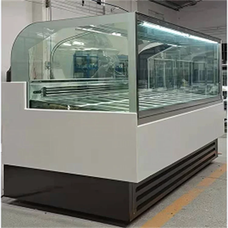 2022 Heda Curved Glass Door Ice Cream Chest Freezer Fridges Ice Cream Display Freezer Showcase