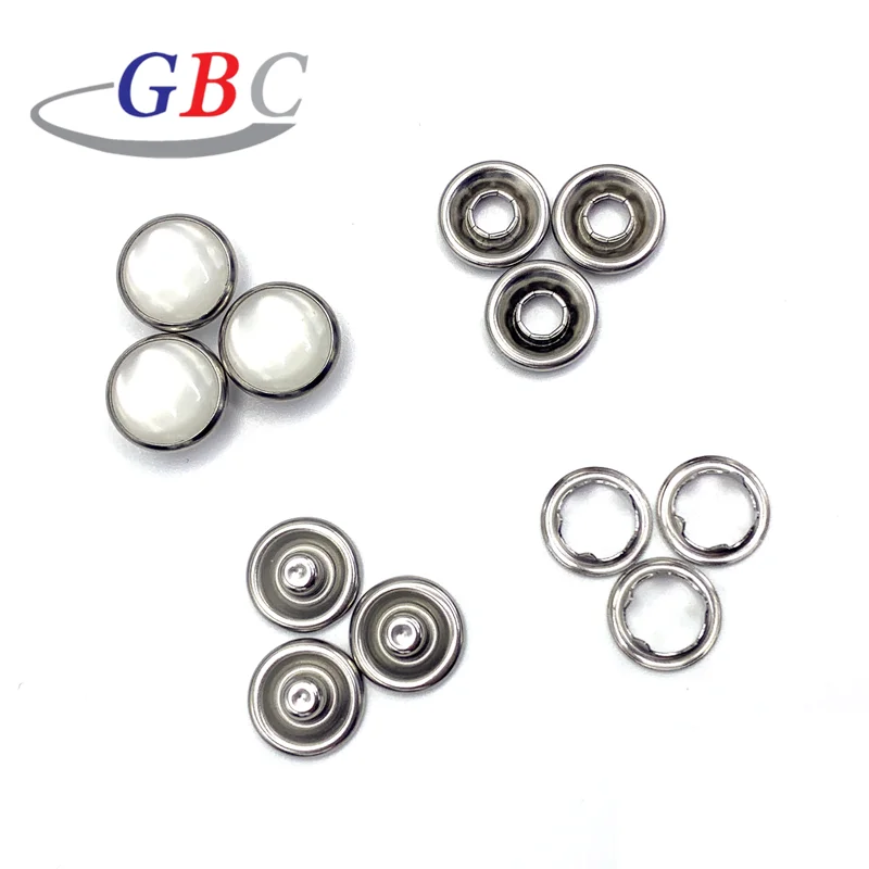 Brass Pearl Prong Snap Buttons For Baby Cloth