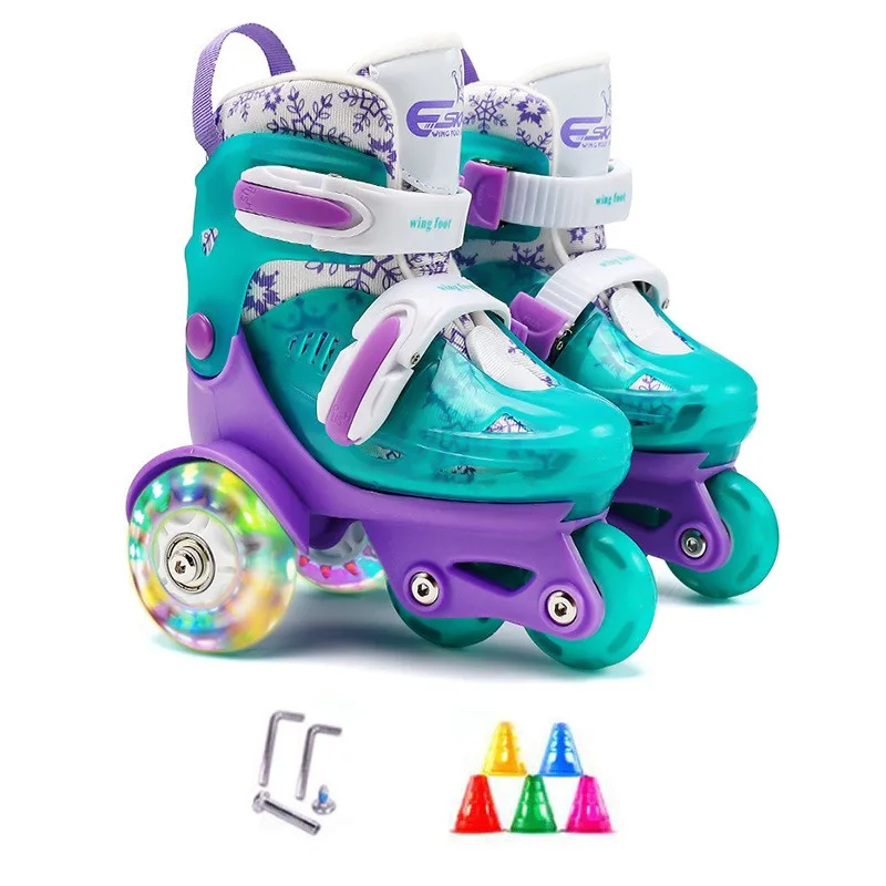 quad roller skate wheels with bearings quad roller skates aluminum chassis Double roller skates
