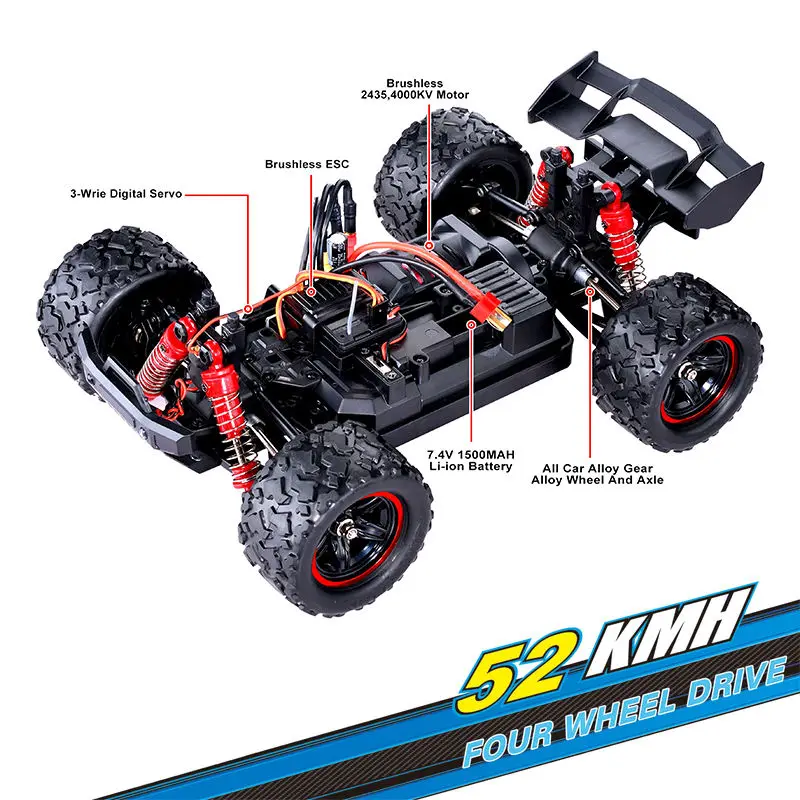 Высокое качество 4x4 1/18 двигатель высокоскоростной автомобиль внедорожный грузовик Дрифт пульт дистанционного управления бесщеточный Rc гоночные автомобили