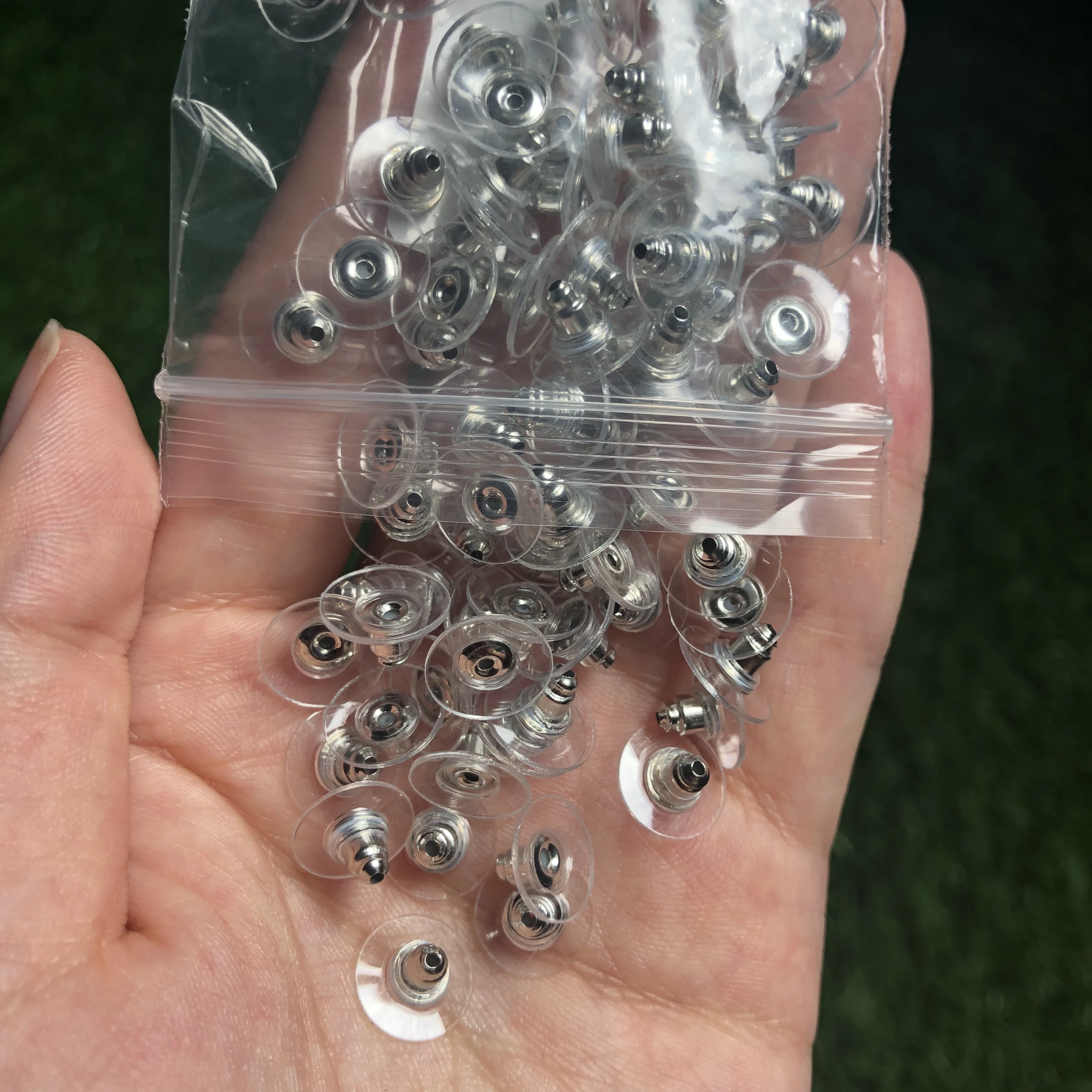 Queena 100pcs/Lot Rubber Ear Backs Stopper Earnuts Stud Earring Back Supplies For DIY Jewelry Findings Making Accessories