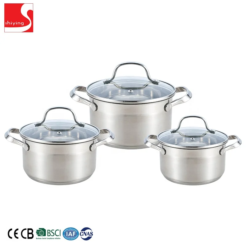 Hotel restaurant kitchen profession silver cookware stainless steel stock pot