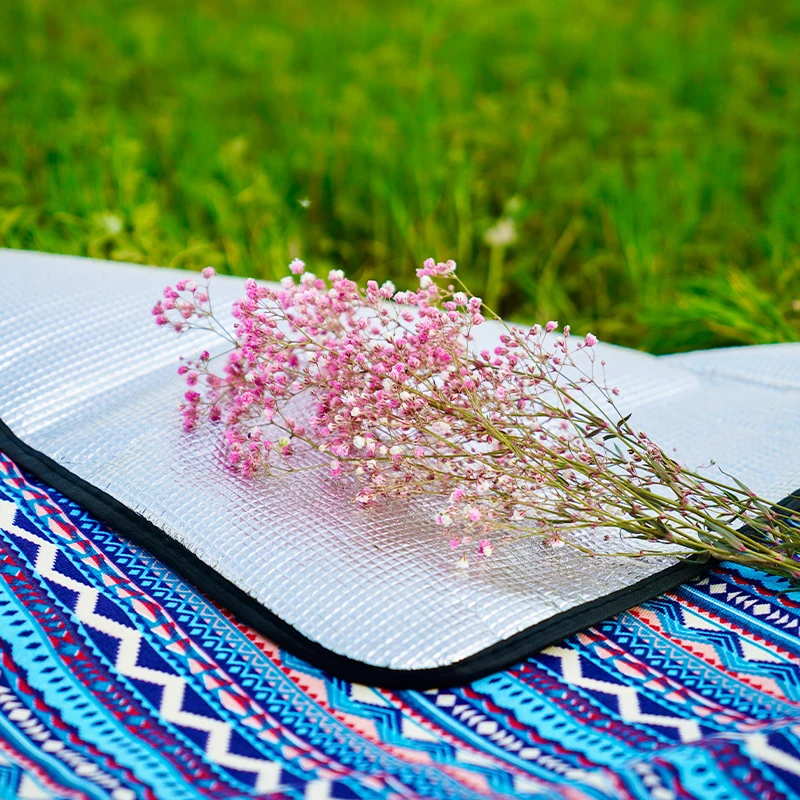 Custom Logo grass outing outdoor hiking camping beach picnic mat blanket waterproof outdoor