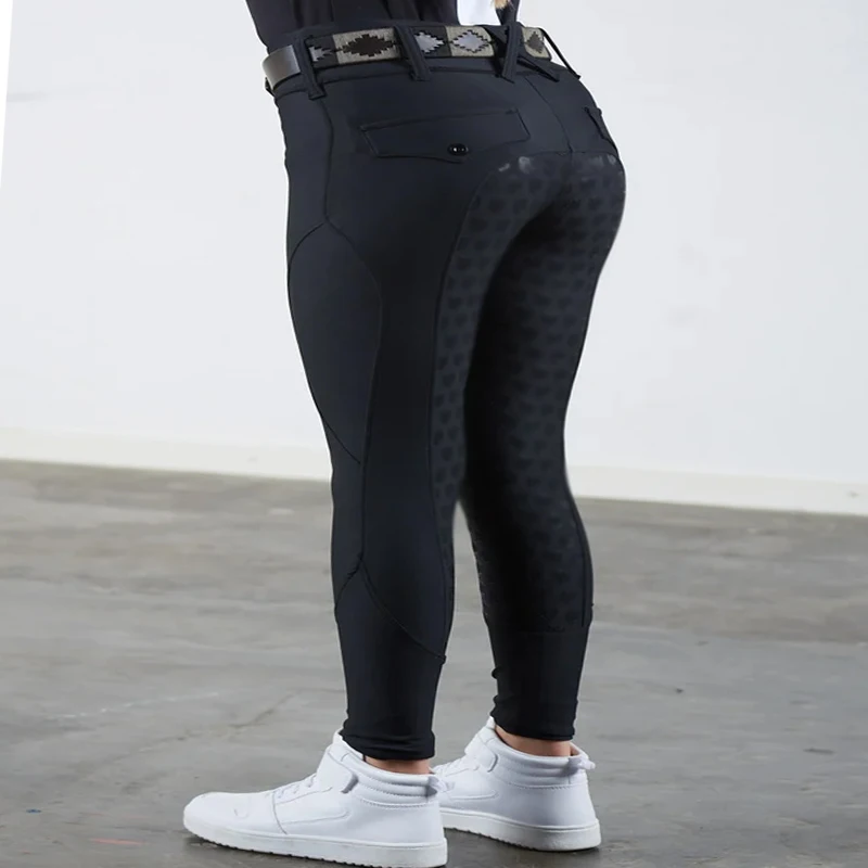 Custom Black 10-17 Years Old Girl Full Seat Kid Horse Riding Leggings Jodhpurs Breeches Equestrian Clothing For Kids