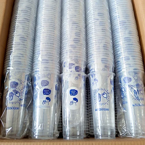 Printing environment-friendly disposable transparent plastic cup Blister cup bubble tea coffee plastic PP cup with lid