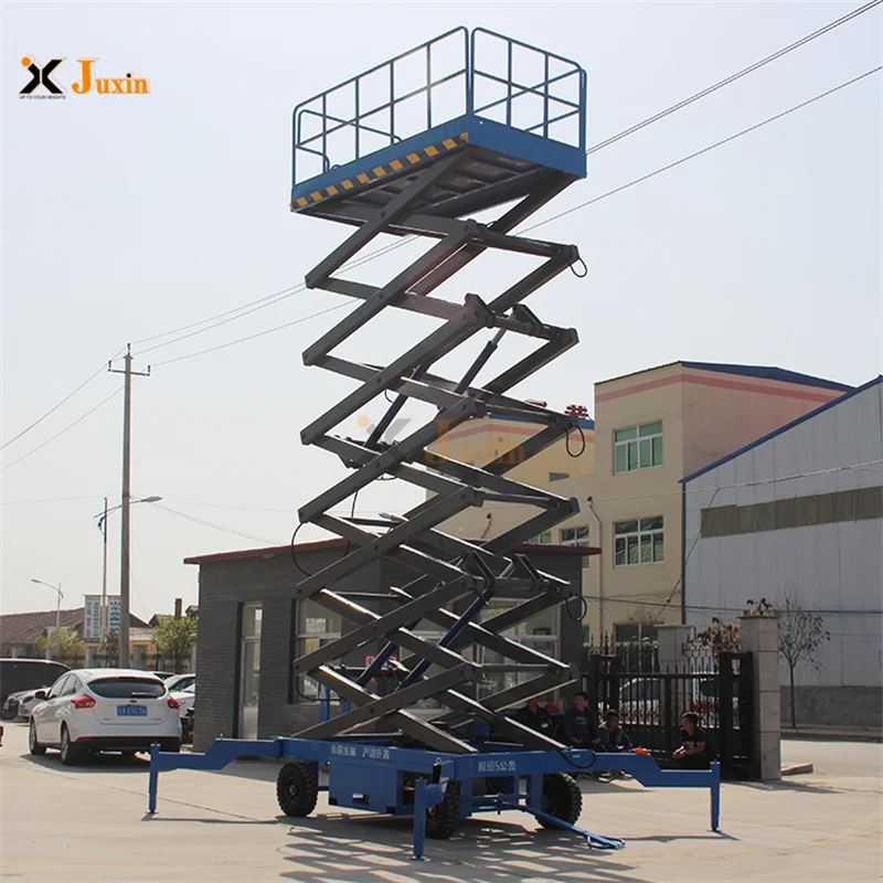 Mobile scissor loading and unloading console climbing ladder hydraulic lifting machinery electric scissor freight elevator