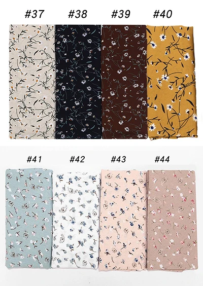 1MOQ Dropshipping New Fashion Wholesale Custom Chiffon Floral Printing Classic Paisley Headscarf Malaysia Women Scarf Hijab