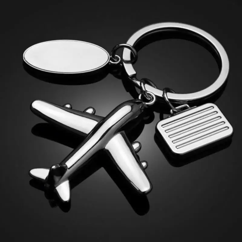 Custom Promotional keychain Airline Gifts helicopter satellite rocket aircraft model metal key chains airplane