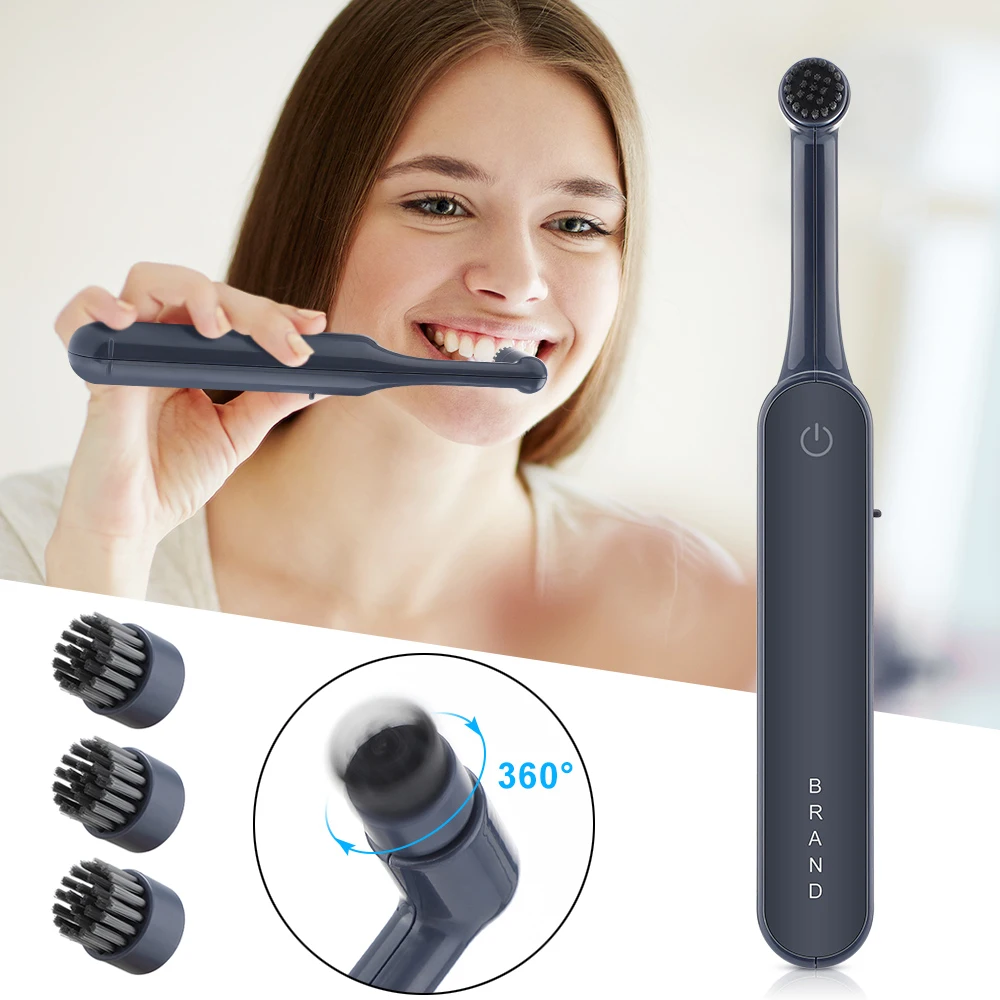 Popular adult electric rotary toothbrush household waterproof soft bristle vibrating portable toothbrush wholesale