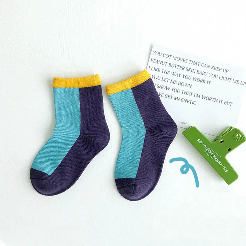 Wholesale Custom Logo Baby Girls Child Tube Sock Kids Boys Striped Children Socks Cotton