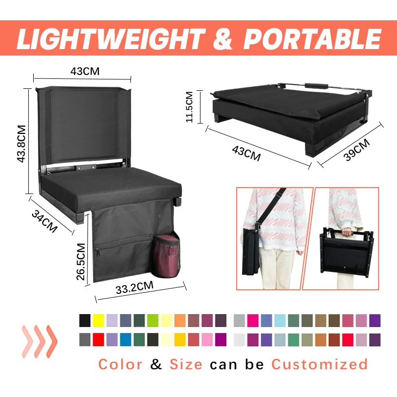 Best Seller Portable Folding Stadium Seat Backpack Stadium Seat Cushion