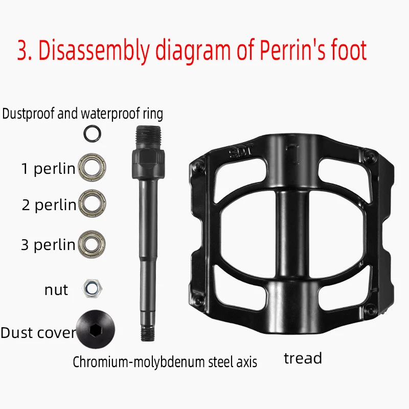 Aluminum Alloy Triplin Bearing Mountain Road Bike Bicycle Pedal