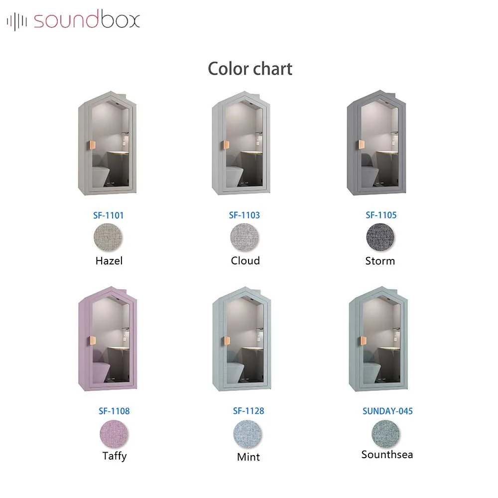 Noise reduction sound proof booth Library private quiet space reading booths
