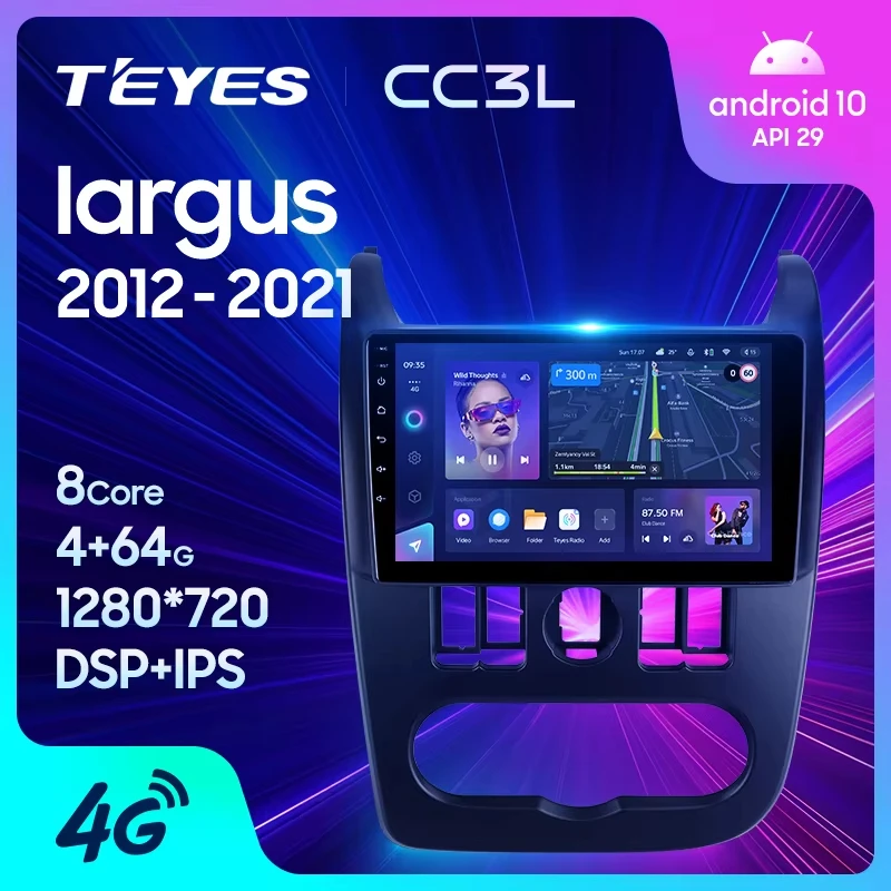 TEYES CC3L WIFI  For LADA largus 2012 - 2021 Car Radio Multimedia Video Player Navigation stereo GPS Android 10 No 2din 2 din