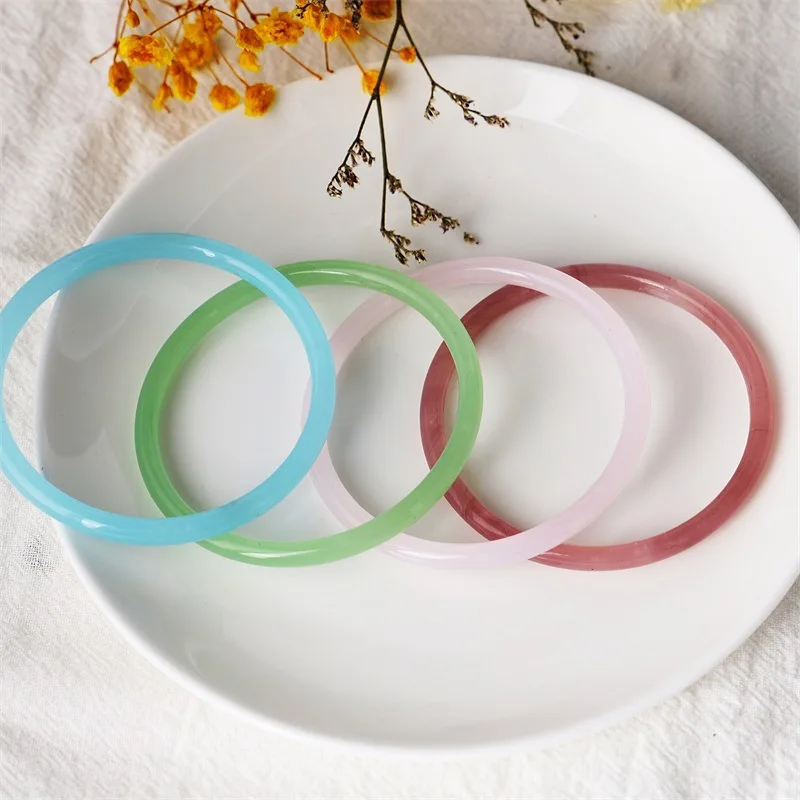 Glass Imitation Jade Bracelet Wholesale Thin Bracelet Jingle Jingle Bracelet Han Chinese Clothing Accessories Bracelet
