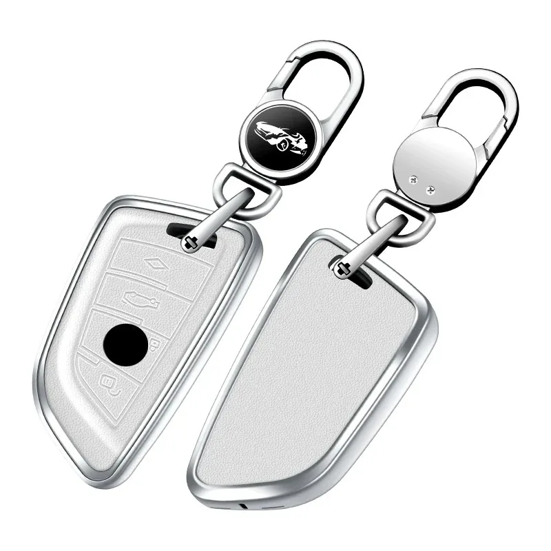 Alloy Car Key Case Cover For BMW Metal Car Keychain Keys Bag Car Remote Key Accessories