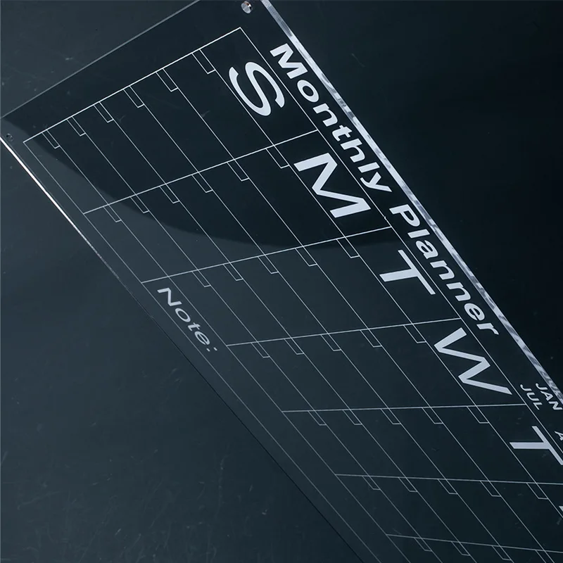 16 12inch 2 piece monthly weekly Acrylic planner calendar message writing board for fridge