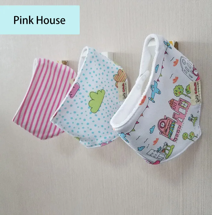  Hot Sale Baby Products Cotton Triangular Towel Print Bib Newborn Handkerchi