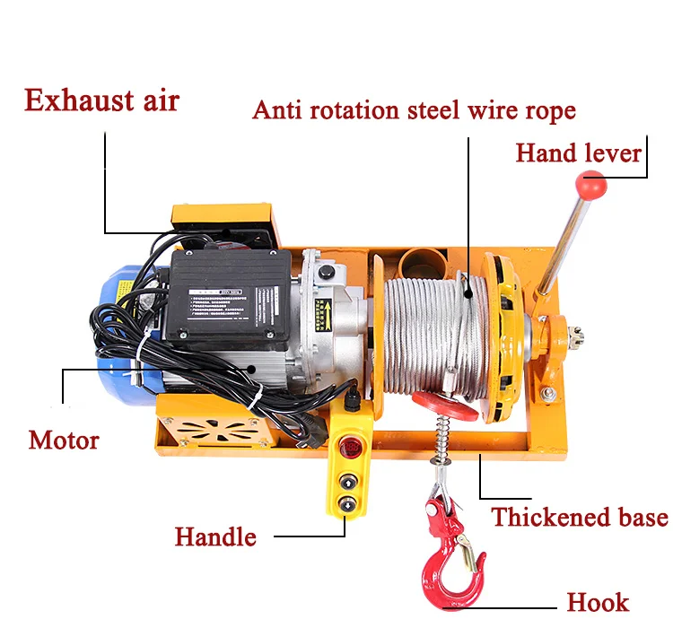 High quality material cost-effective 400/500/800 kg electric hoist lift machine