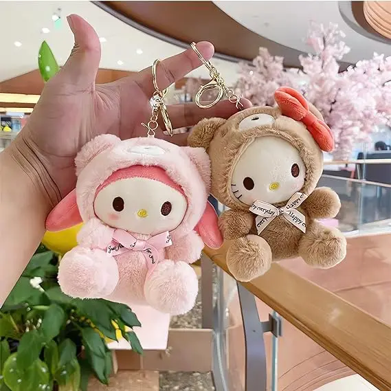 Милый брелок Sanrio 5 дюймов декоративные аксессуары кошелек сумка рюкзак очаровательный плюшевый для женщин и девочек