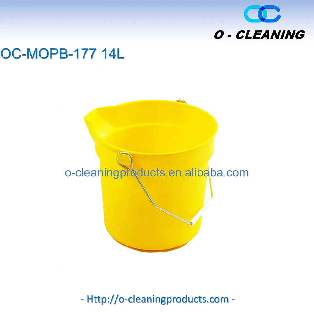O-Cleaning Household 14L Thick Plastic Round Cleaning Pail Sanitizing Bucket With Scale For Mopping,Fishing,Car Washing,Watering