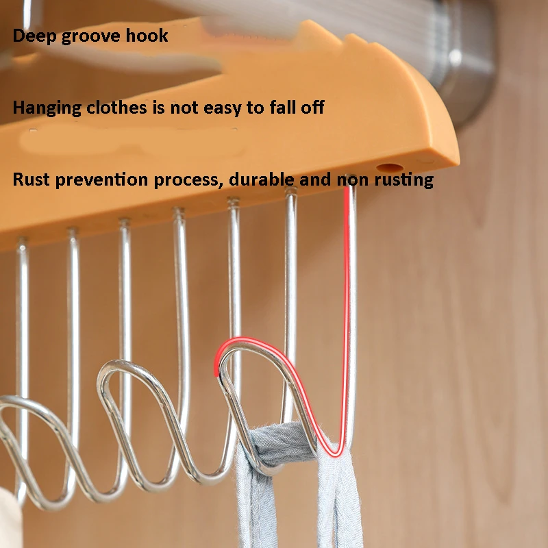 Multifunctional PE Plastic Air Drying Rack Hook Installation Type Household Student Dormitory Underwear Vest Storage Hanger
