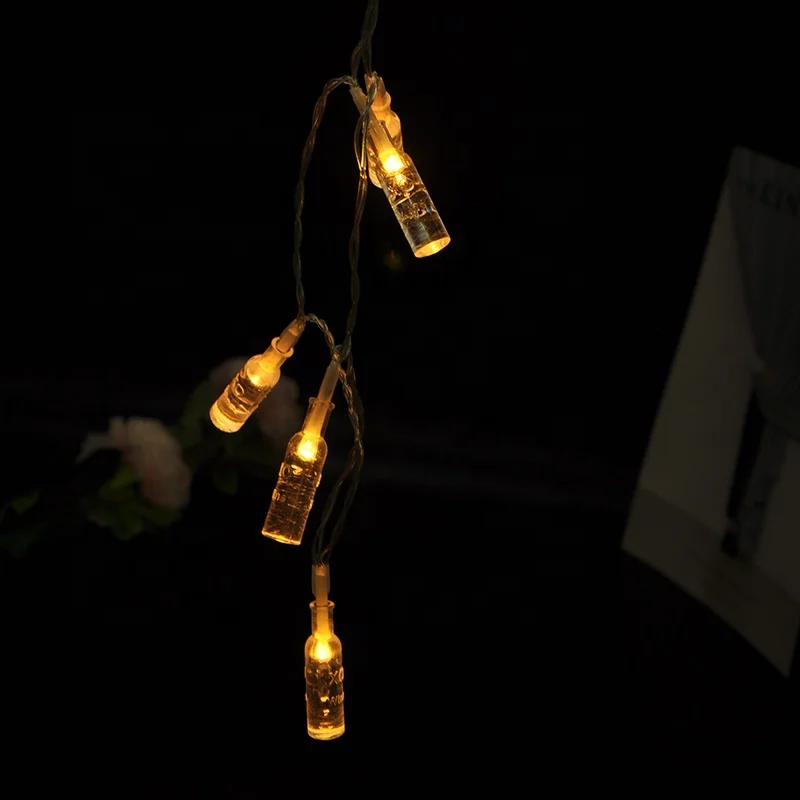 christmas bottle decos string fairy light for home decoration