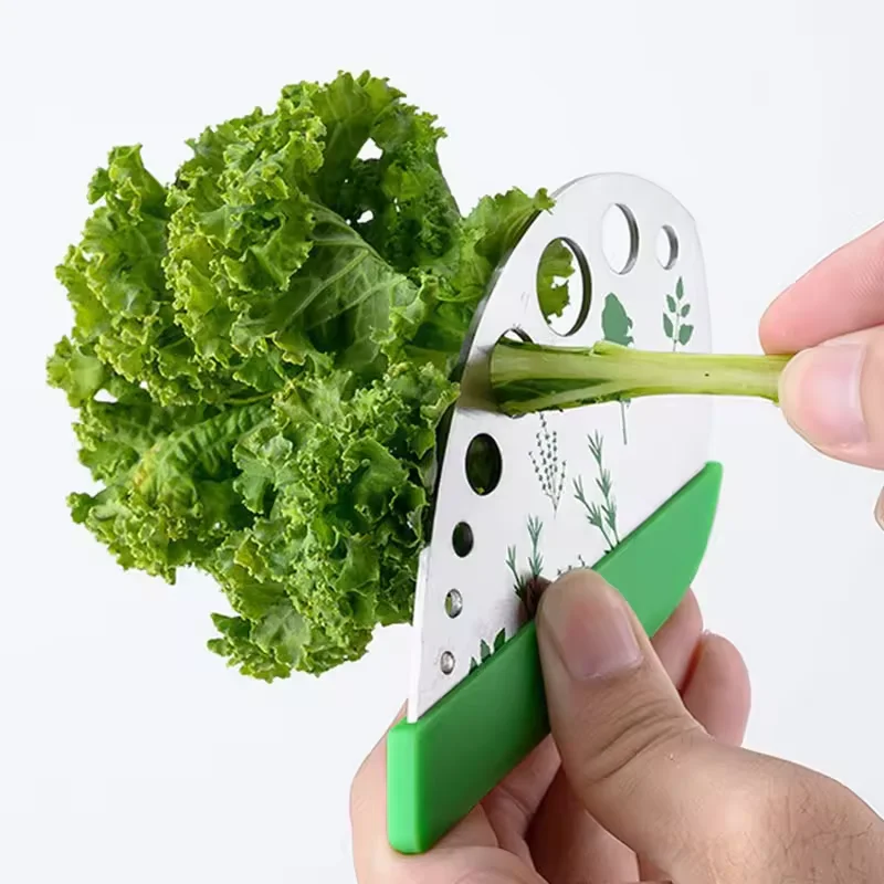 2 Pack Stainless Steel Kitchen Herb Stripper Tool Multifunctional Leaf and Kale Leaf Peeler for Vegetable Usage
