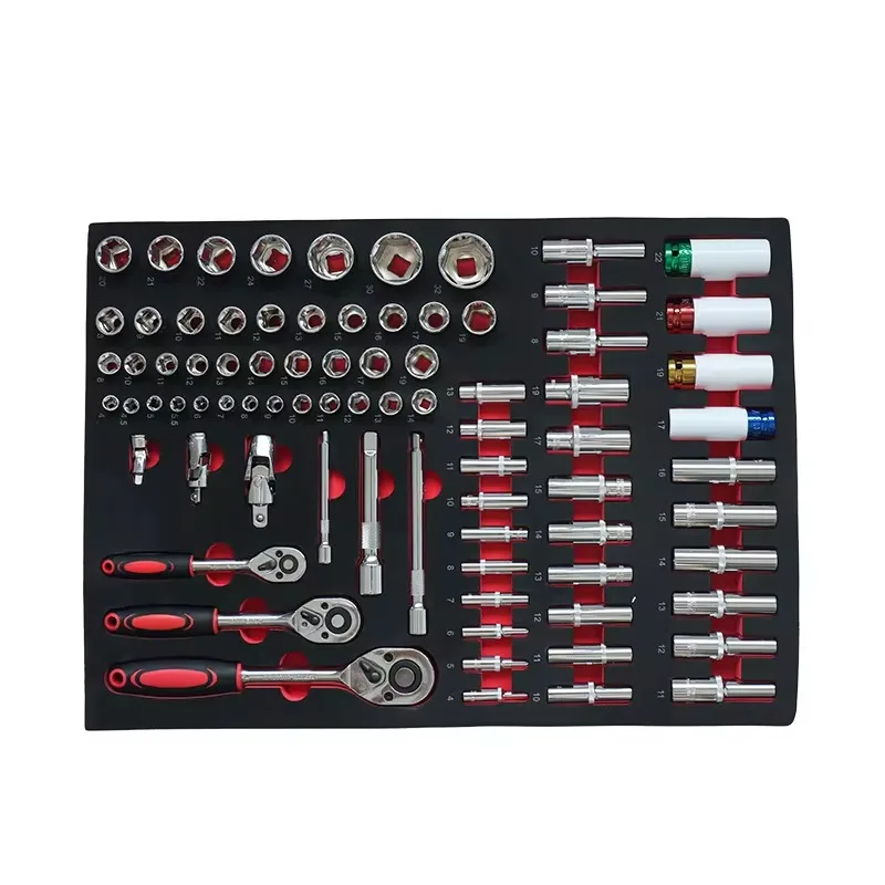 Heavy-Duty Stainless Steel Auto Repair Rolling Box 7-Drawer Metal Tool Chest Workshop Toolbox Trolley Cabinet Cart with Tools