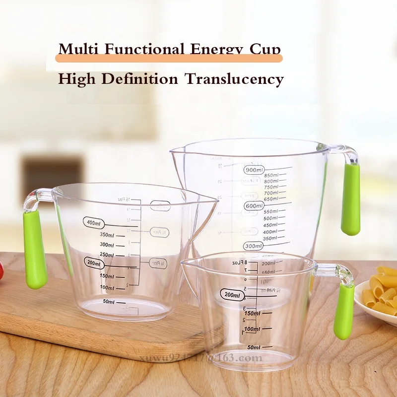 Home Kitchen Baking Tools PS Resin 400ml Measuring Cup Plastic Measuring Cup Device Three Kinds Of Scale With Handle