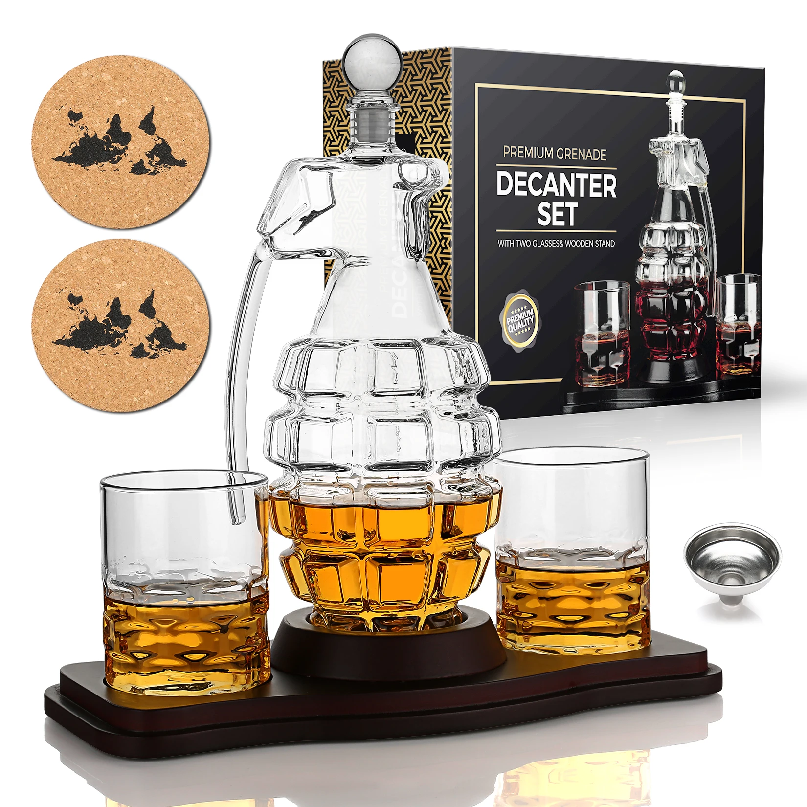 6 Piece European Style Whiskey Decanter And Glass Set Cocktail Glasses Luxury Gift Set