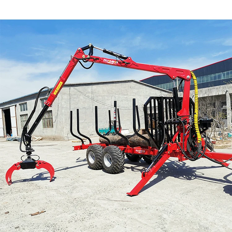 timber atv trailer with crane