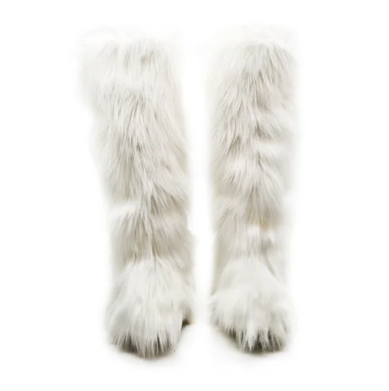 winter warm women thigh high boots mongolian long lamb fashion  fur sheep snow boots